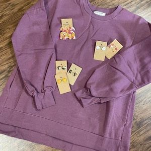 Zenana Outfitters Eggplant sweatshirts